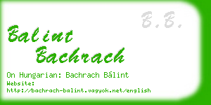 balint bachrach business card