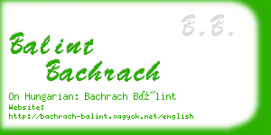 balint bachrach business card